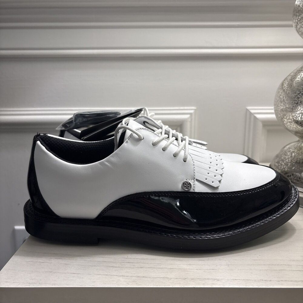 NEW G/FORE Gallivanter Smooth Leather Kiltie Derby Golf Shoes - SIZE 9 - Tuxedo